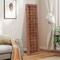Walnut 6-Panel Foldable Room Divider – Paulownia Wood Screen with Carved Design for Home